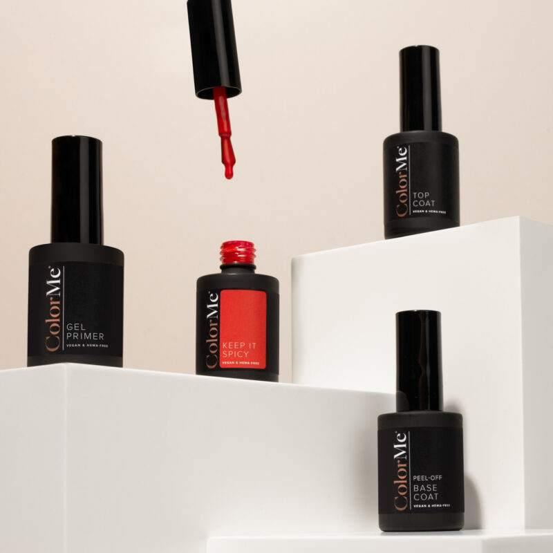 Keep it Spicy, Unterlack, Überlack und Gel-Grundierung Gel Grundierung, Überlack, abziehbarer Unterlack und Keep it Spicy